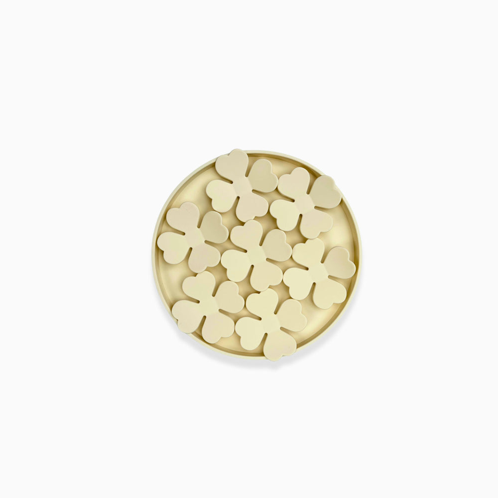 Slow feeding snuffle mat in yellow – silicone enrichment mat to reduce fast eating and keep pets