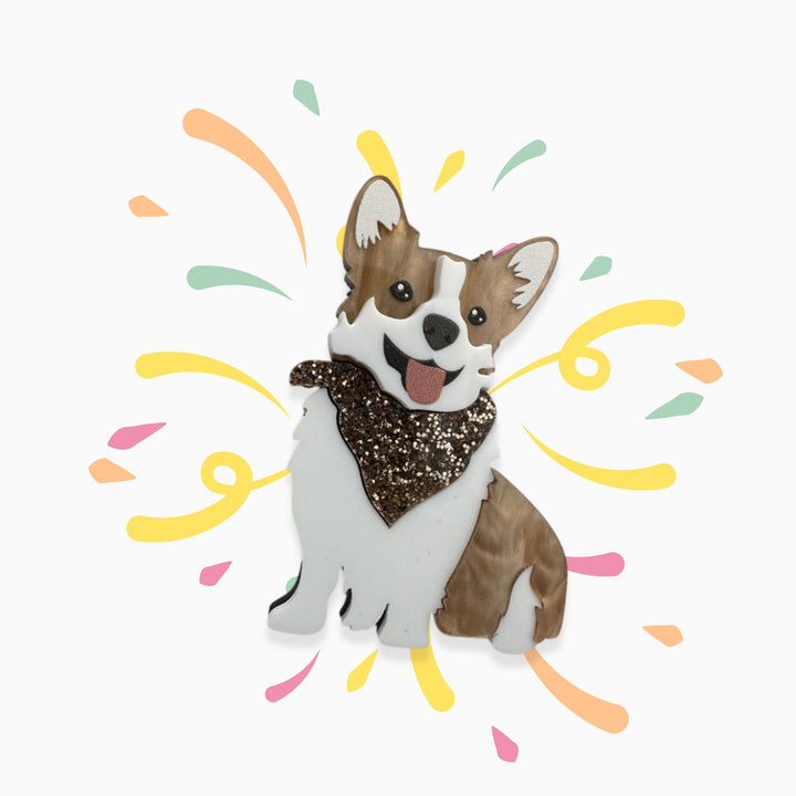 Adorable dog figurine with colorful sweater – fun gift for dog moms and dads
