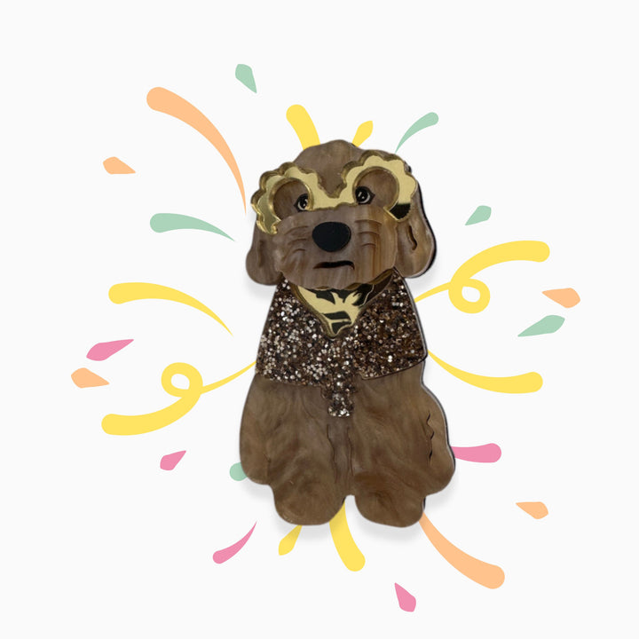 Detailed dog figurine in pet fashion sweater – home décor accessory