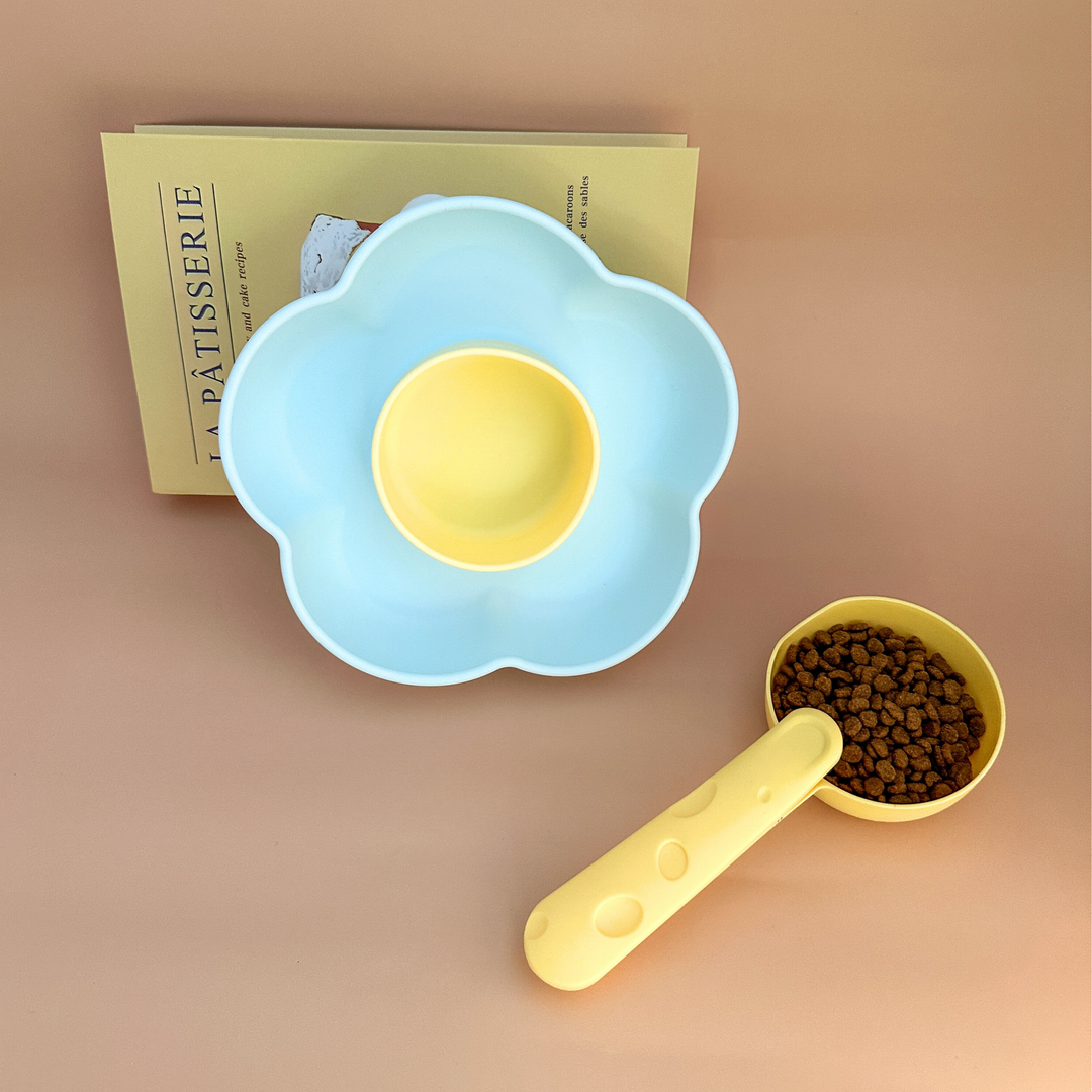 Cute Blue Pet Bowl – Easy Clean Food and Water Dish for Cats and Dogs