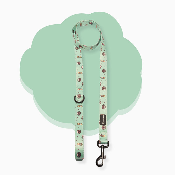 Pet leash with fun donut pattern, made from high-quality materials