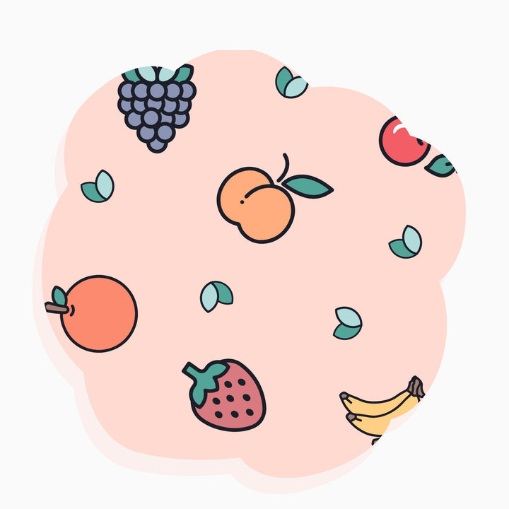 Person walking dog with stylish pink strawberry fruit pattern leash