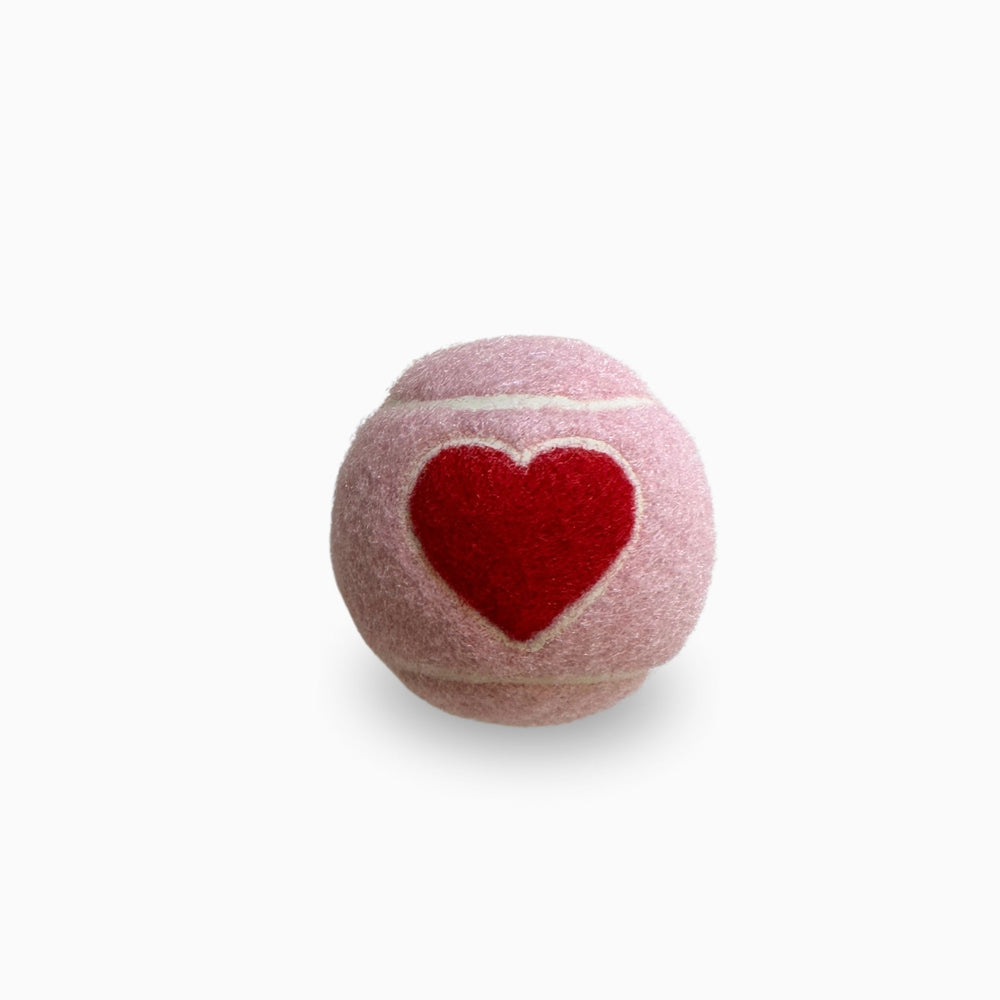 Dog Tennis Ball with Heart – Non-Toxic Durable Fetch Toy